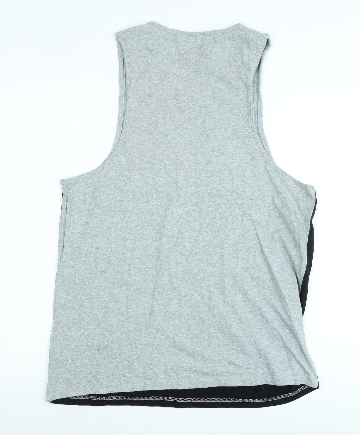 McKenzie Mens Black Cotton T-Shirt Size L Crew Neck - Logo