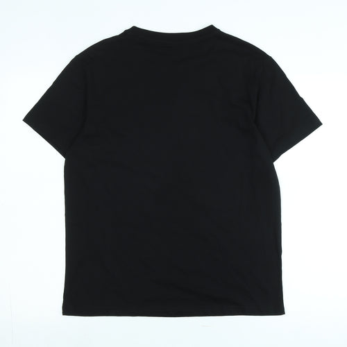 Sea of thieves Mens Black Cotton T-Shirt Size M Crew Neck - Logo -Who killed Demarco