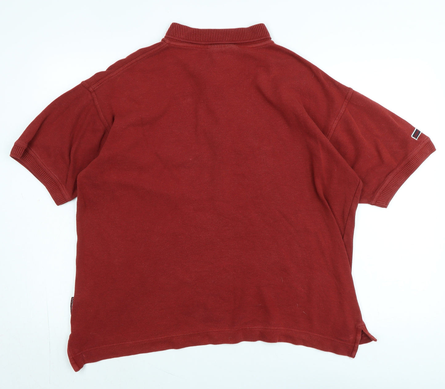 Donnay Mens Red Cotton Polo Size M Collared - Logo