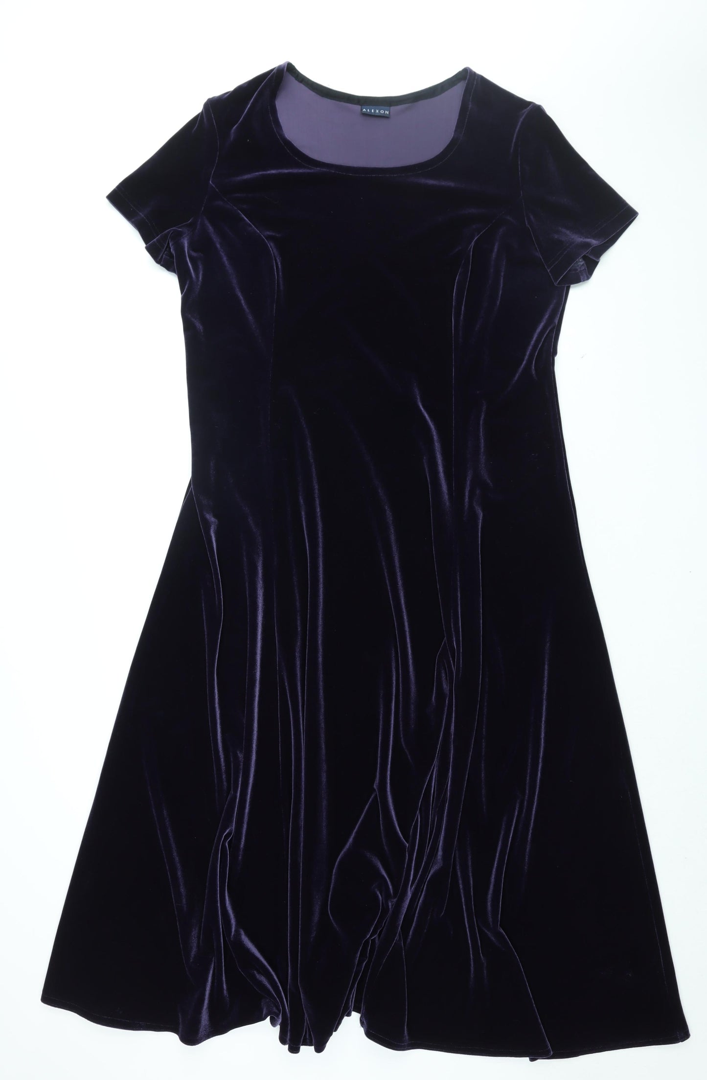 Alexon Womens Purple Polyester Shift Size 18 Round Neck Pullover