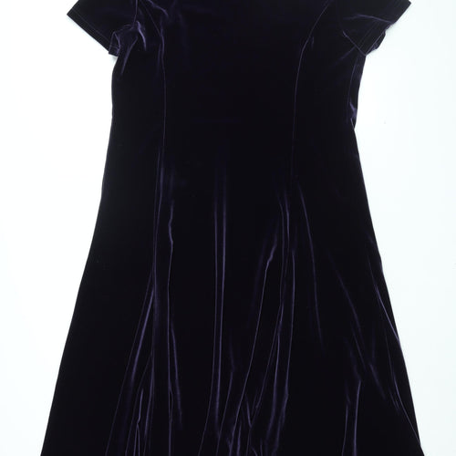 Alexon Womens Purple Polyester Shift Size 18 Round Neck Pullover