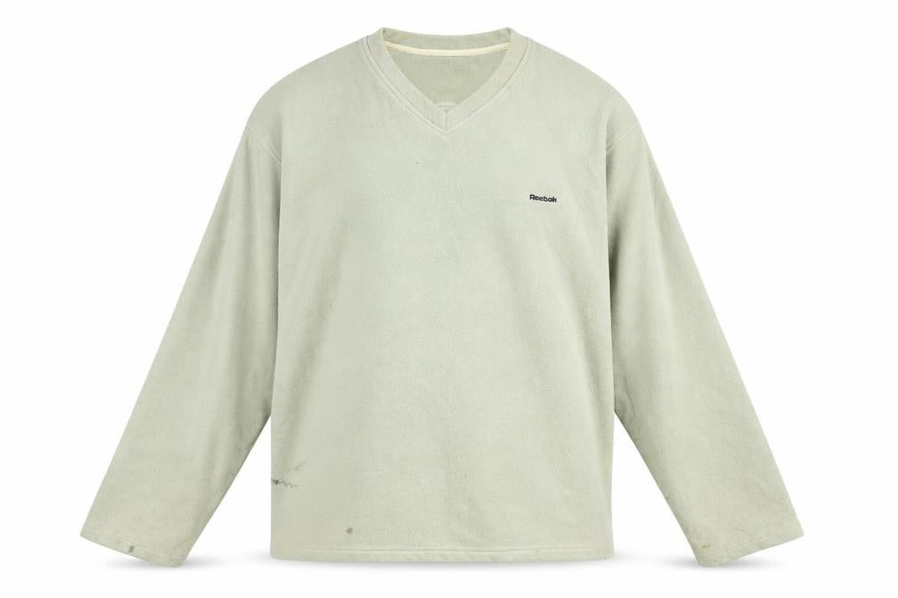 Reebok Mens Beige Polyester Pullover Sweatshirt Size M