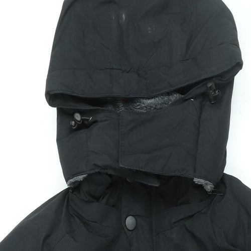 Outdoor Sport Mens Black Rain Coat Coat Size L Zip