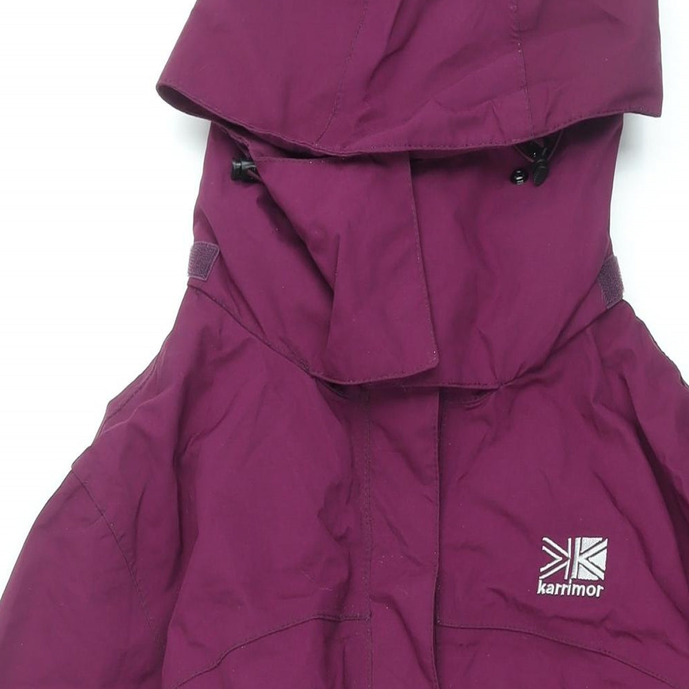 Karrimor Womens Purple Rain Coat Coat Size 14 Zip