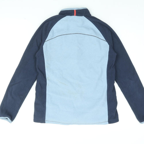 DECATHLON Girls Blue Polyester Full Zip Sweatshirt Size 14-15 Years Zip