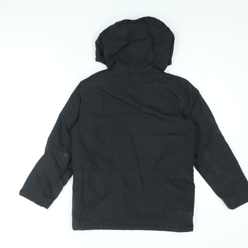 Peter Storm Boys Black Rain Coat Coat Size 9-10 Years Zip