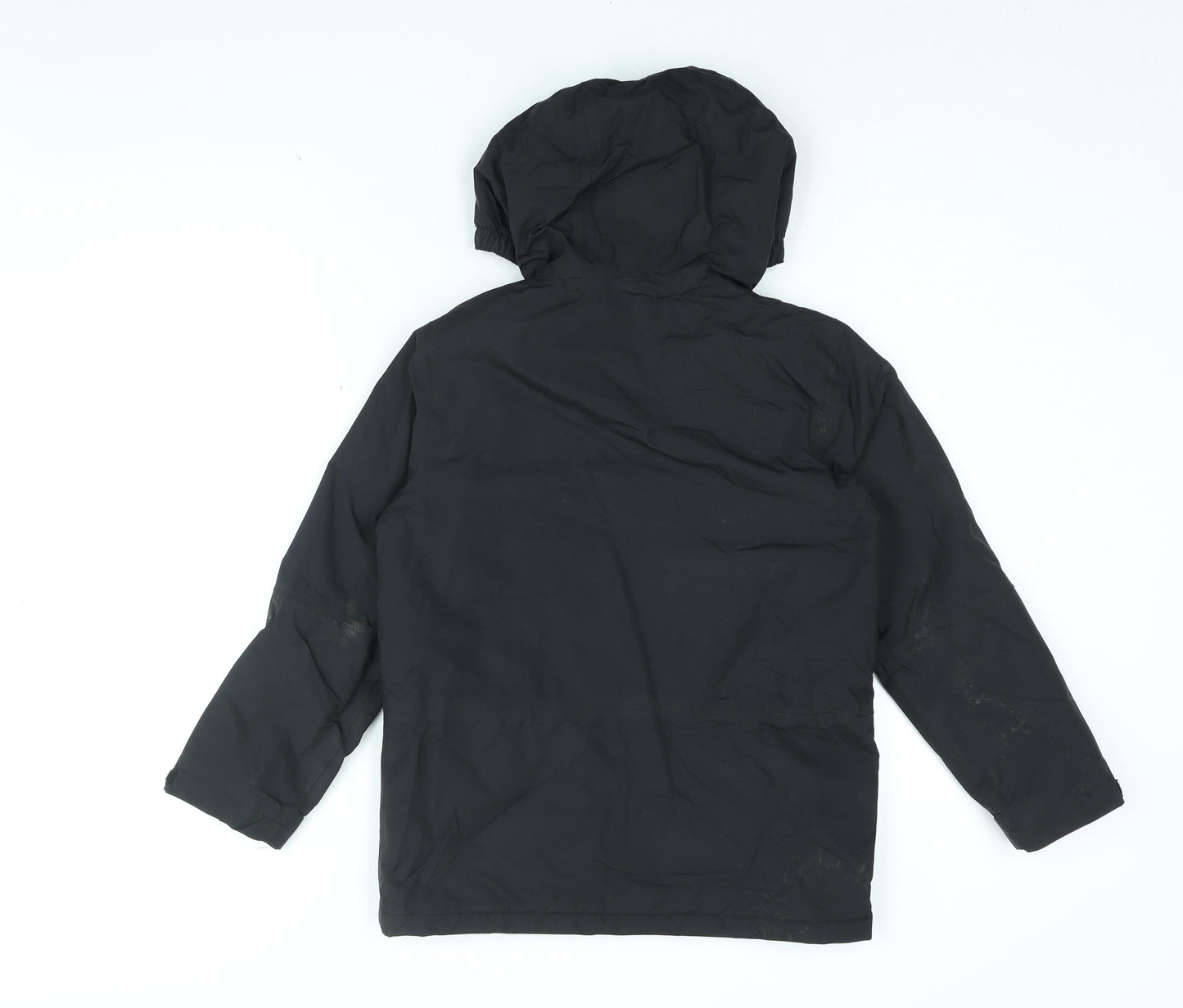 Peter Storm Boys Black Rain Coat Coat Size 9-10 Years Zip