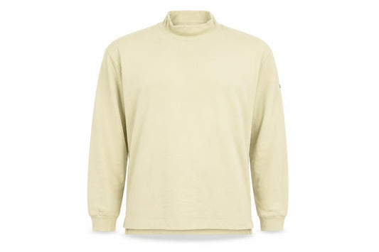 Front view of Progen men’s beige polyester pullover sweatshirt, size L
