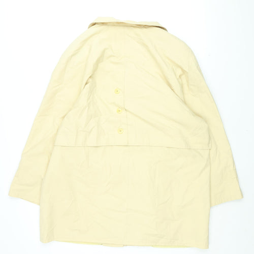 C&A Womens Beige Overcoat Coat Size 14 Button
