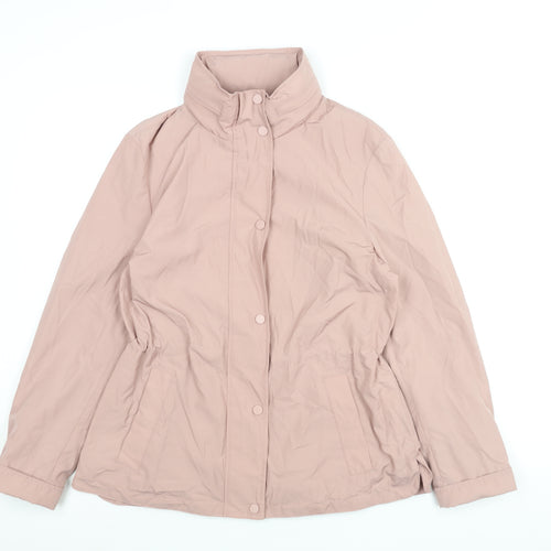 Marks and Spencer Womens Pink Jacket Coat Size 12 Zip