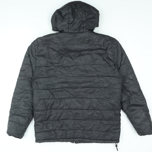 New Balance Mens Black Puffer Jacket Coat Size M Zip