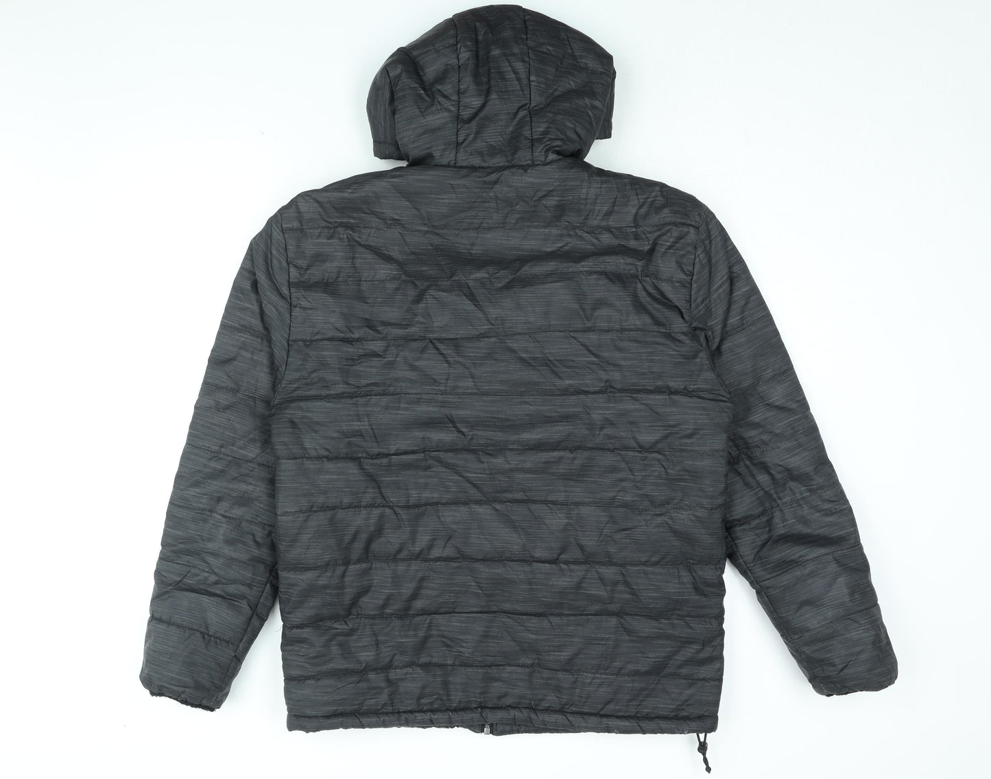 New Balance Mens Black Puffer Jacket Coat Size M Zip