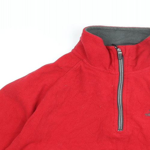 Trespass Womens Red Polyester Pullover Sweatshirt Size XS Zip