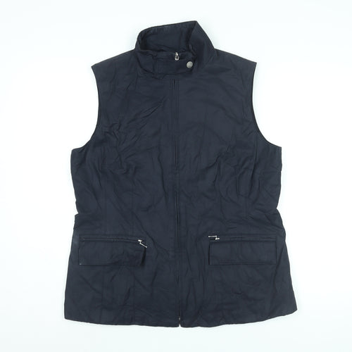 Maine Womens Blue Gilet Jacket Size 14 Zip