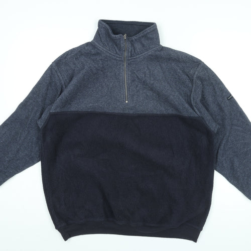 CANDA Mens Blue Polyester Pullover Sweatshirt Size M