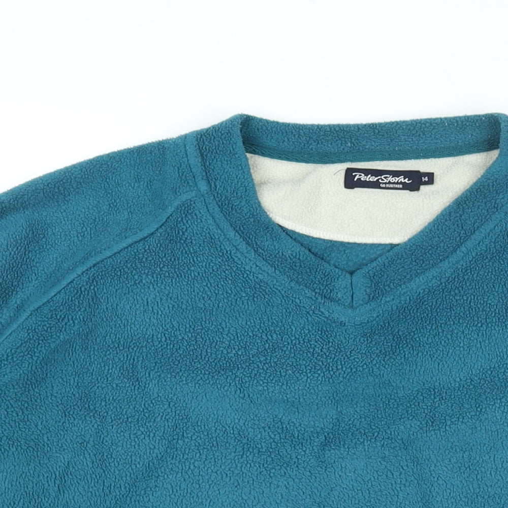 Peter Storm Womens Blue Polyester Pullover Sweatshirt Size 14 Pullover