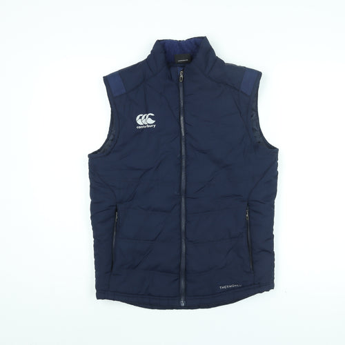 Canterbury Mens Blue Gilet Coat Size XS Zip