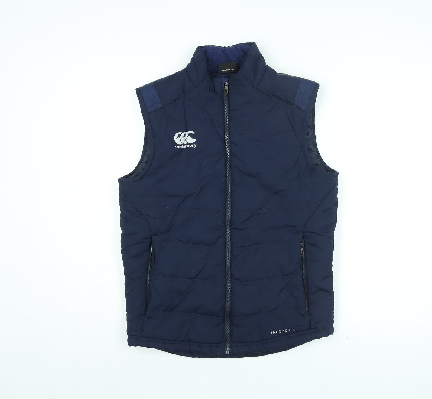 Canterbury Mens Blue Gilet Coat Size XS Zip