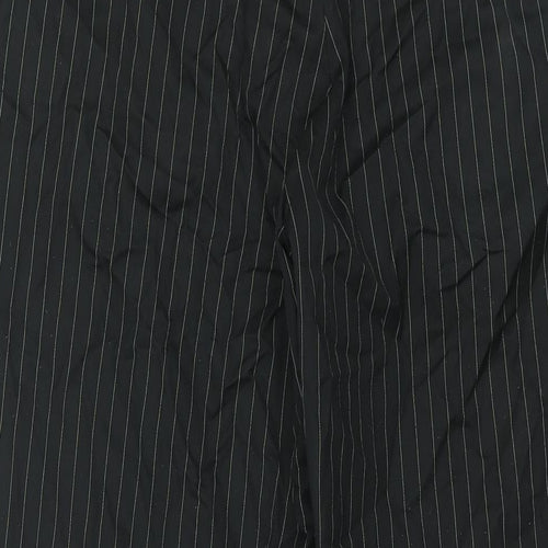 Stromberg Mens Black Striped Polyester Dress Pants Trousers Size 34 in L31 in Regular Zip