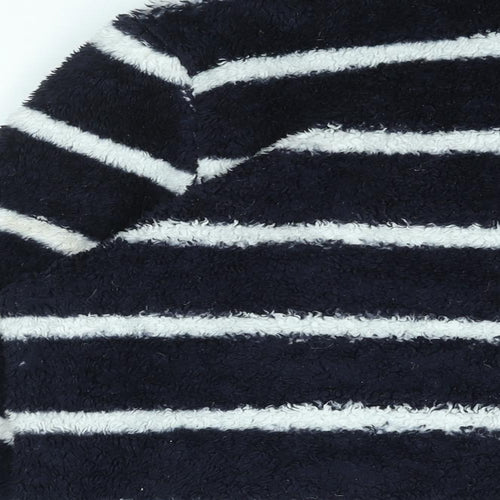Mountain Warehouse Womens Blue Striped Polyester Pullover Sweatshirt Size 14 Zip