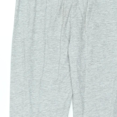 Disney Womens Grey Geometric Cotton Jogger Trousers Size 10 L30 in Regular Drawstring - Minnie Mouse