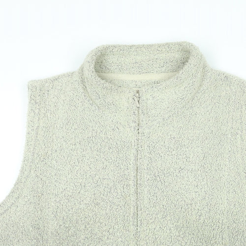 EWM Womens Beige Gilet Jacket Size 14 Zip - Size 14-16