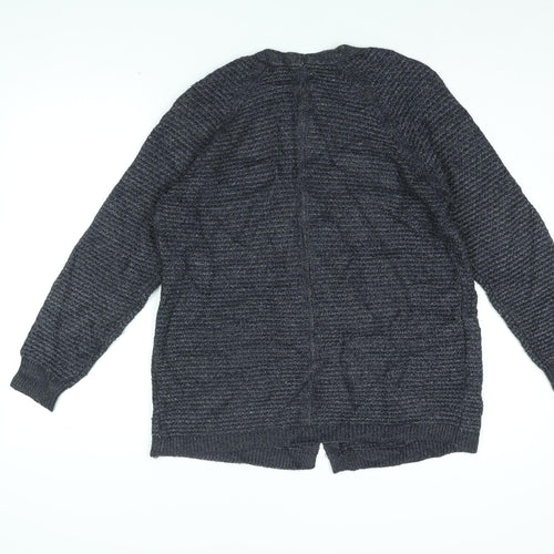 Fat Face Womens Blue V-Neck Viscose Cardigan Jumper Size 12