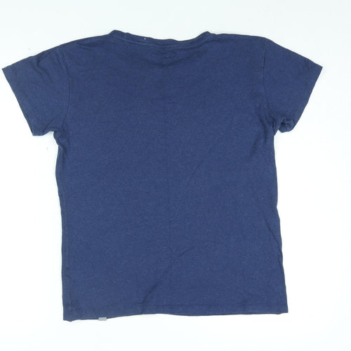 Bamboo Clothing Womens Blue Viscose Basic T-Shirt Size M Round Neck