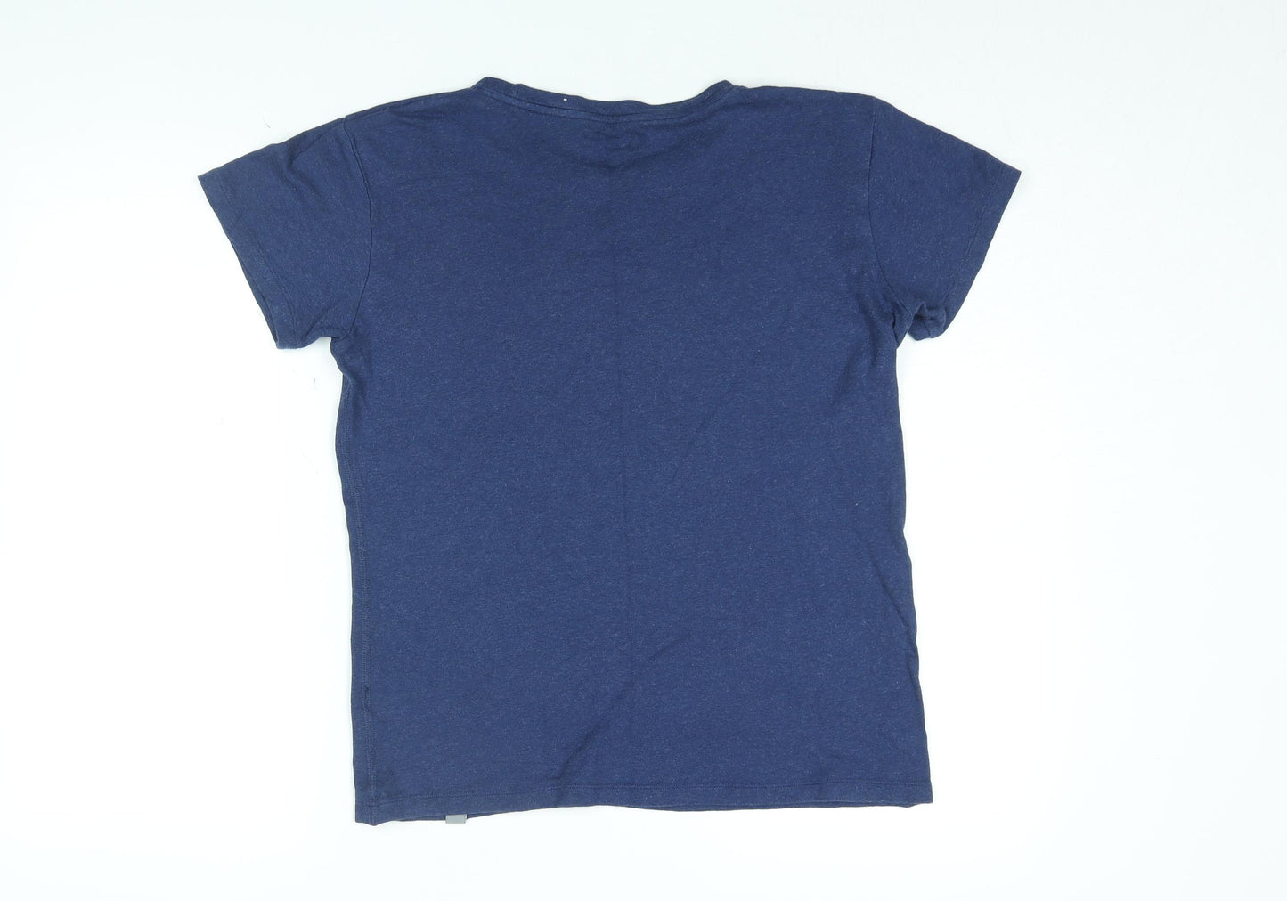 Bamboo Clothing Womens Blue Viscose Basic T-Shirt Size M Round Neck