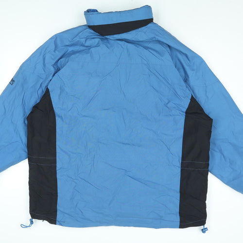 Cotton Traders Mens Blue Rain Coat Coat Size L Zip