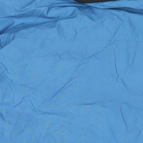 Cotton Traders Mens Blue Rain Coat Coat Size L Zip
