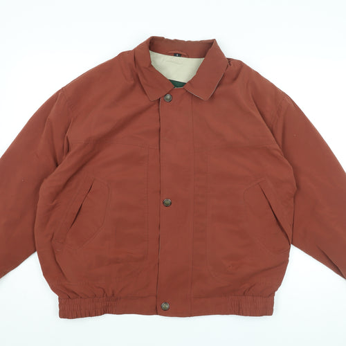 Dannimac Mens Brown Bomber Jacket Coat Size S Zip