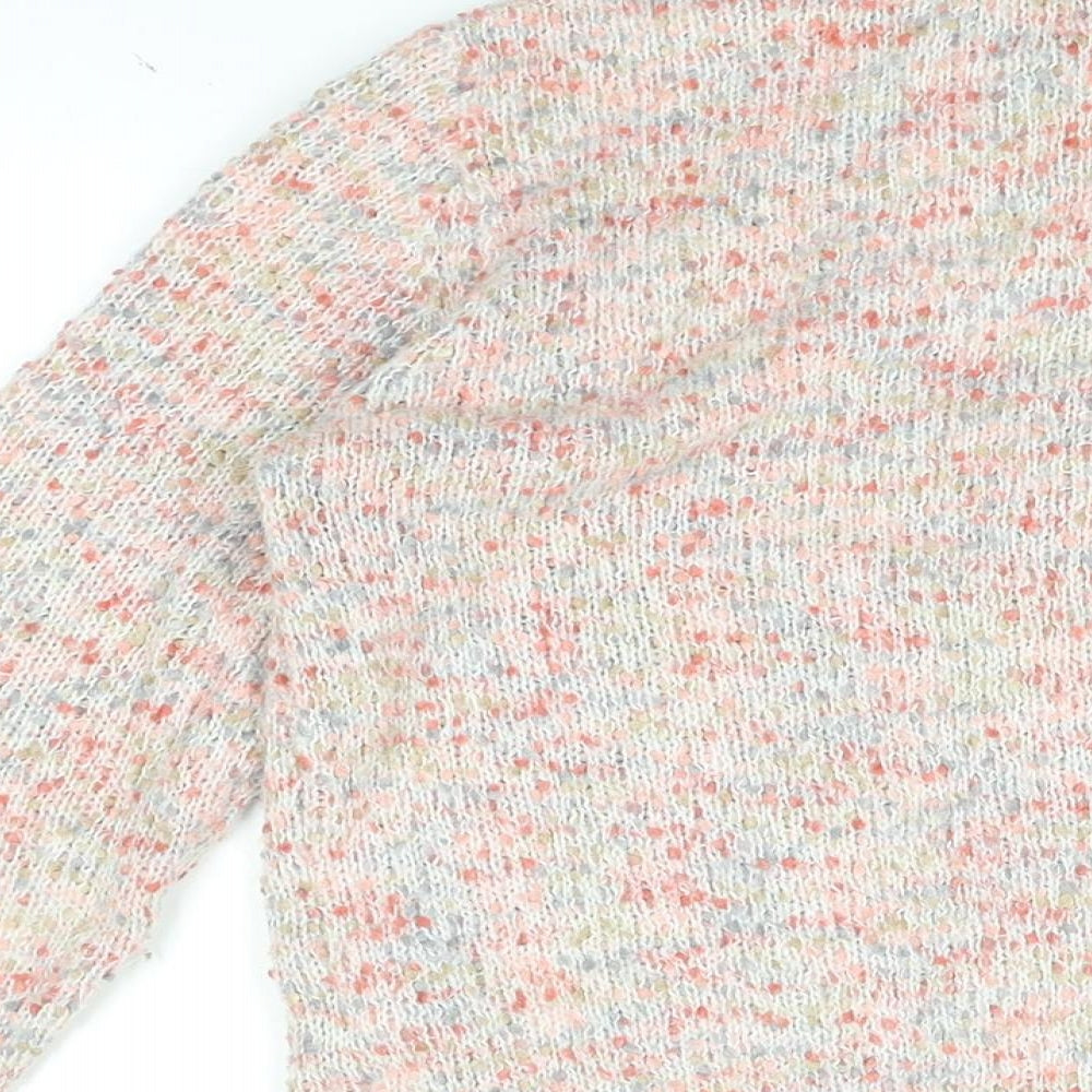 Fat Face Womens Pink Collared Polyester Cardigan Jumper Size 6