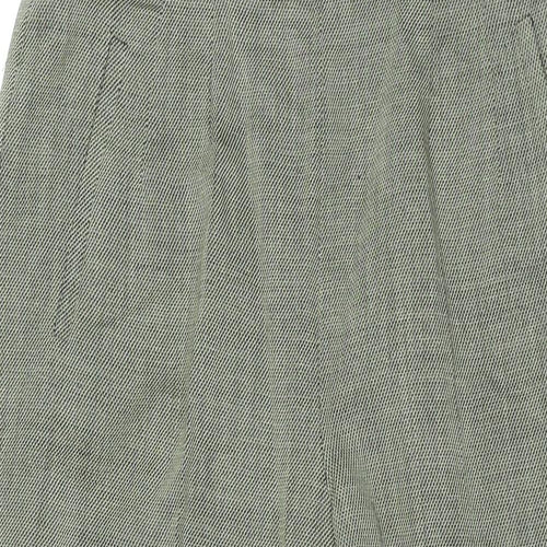 Principles Womens Brown Wool Trousers Size 14 L29.5 in Regular Zip