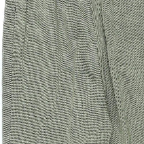 Principles Womens Brown Wool Trousers Size 14 L29.5 in Regular Zip