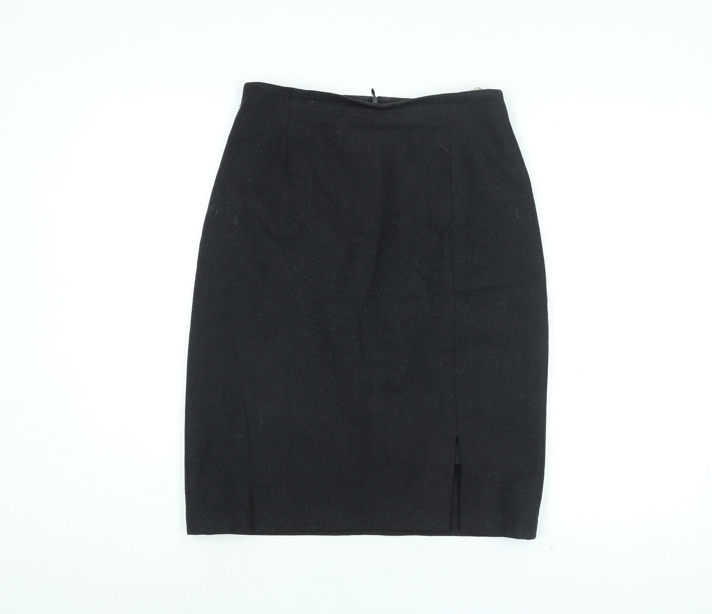 Verse Womens Black Wool Straight & Pencil Skirt Size 12 Zip