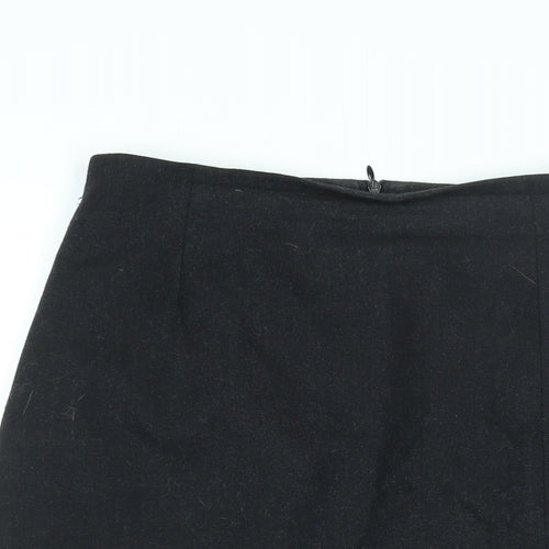 Verse Womens Black Wool Straight & Pencil Skirt Size 12 Zip