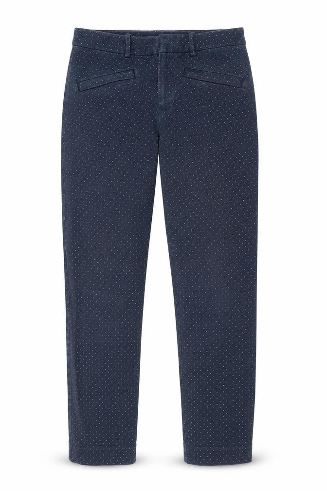 Gap Womens Blue Polka Dot Cotton Trousers Size 6 L27 in Regular Zip