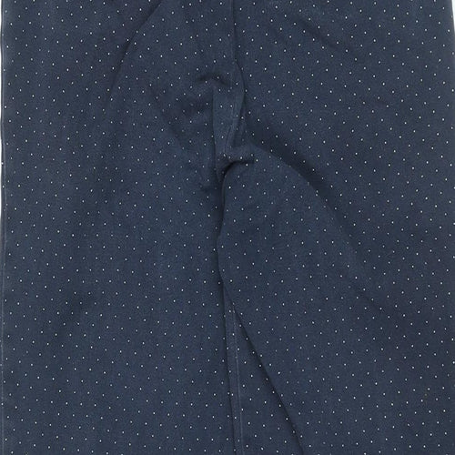 Gap Womens Blue Polka Dot Cotton Trousers Size 6 L27 in Regular Zip