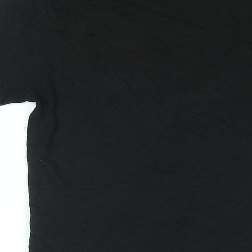 Bamboo Clothing Mens Black Cotton T-Shirt Size S Round Neck - Positive Outlook