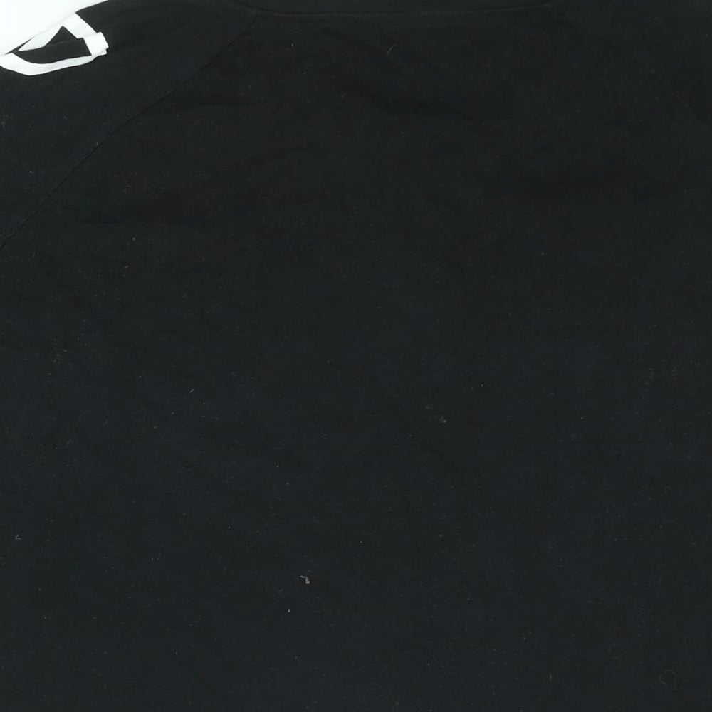 USA Pro Womens Black Cotton Basic T-Shirt Size 10 Round Neck - USA Pro