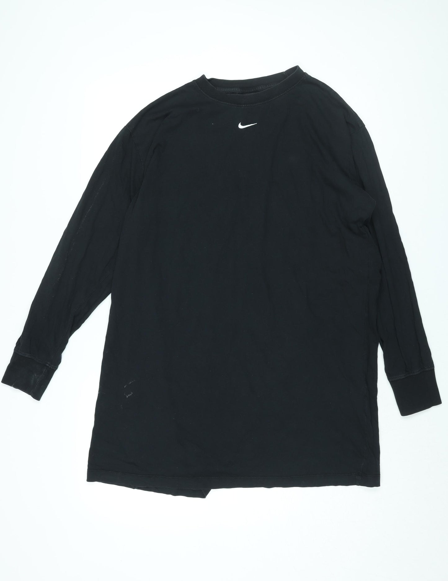 Nike Mens Black Cotton T-Shirt Size L Round Neck