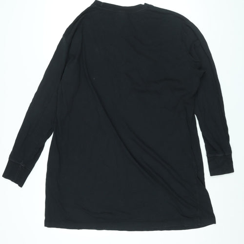 Nike Mens Black Cotton T-Shirt Size L Round Neck