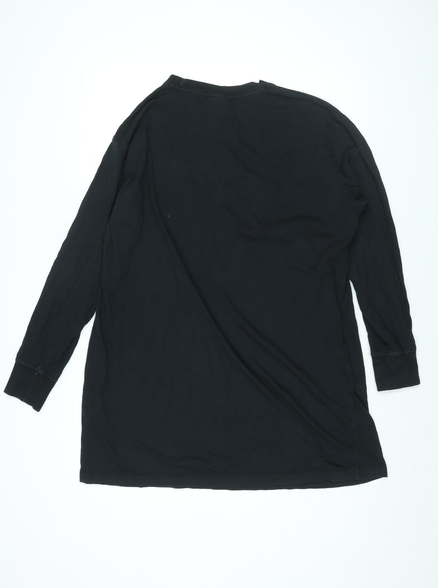 Nike Mens Black Cotton T-Shirt Size L Round Neck