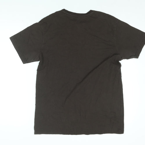 Gap Mens Brown Cotton T-Shirt Size L Round Neck