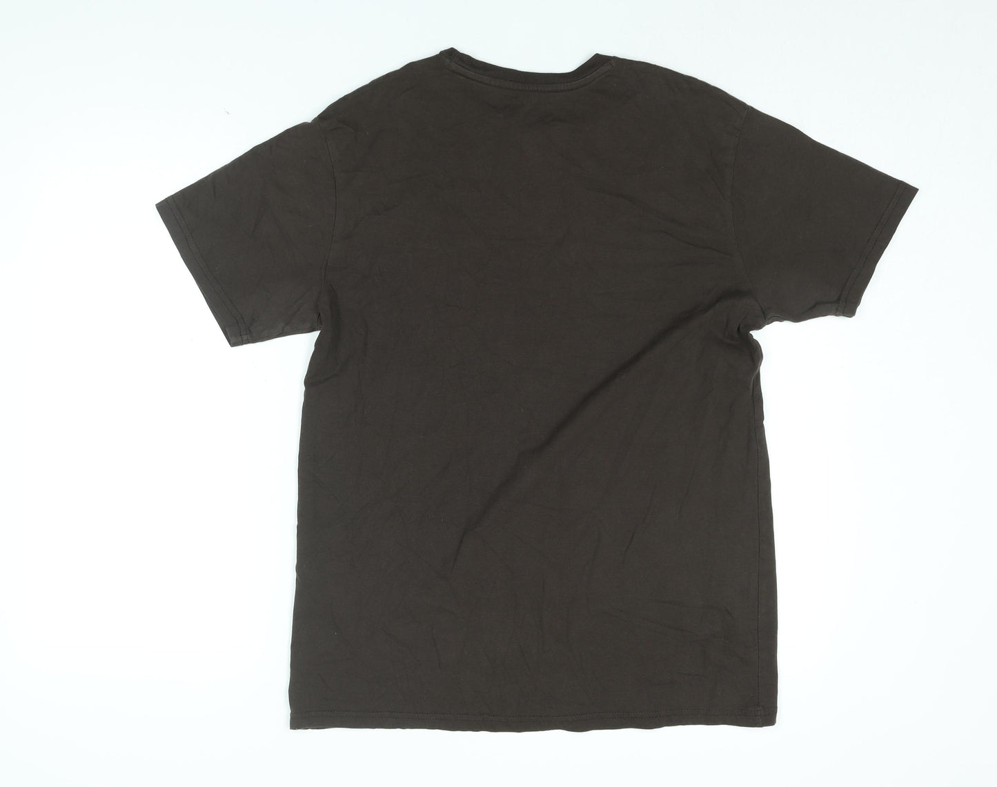 Gap Mens Brown Cotton T-Shirt Size L Round Neck