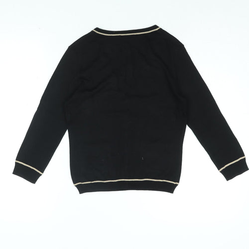 Hobbs Womens Black V-Neck Silk Cardigan Jumper Size 8