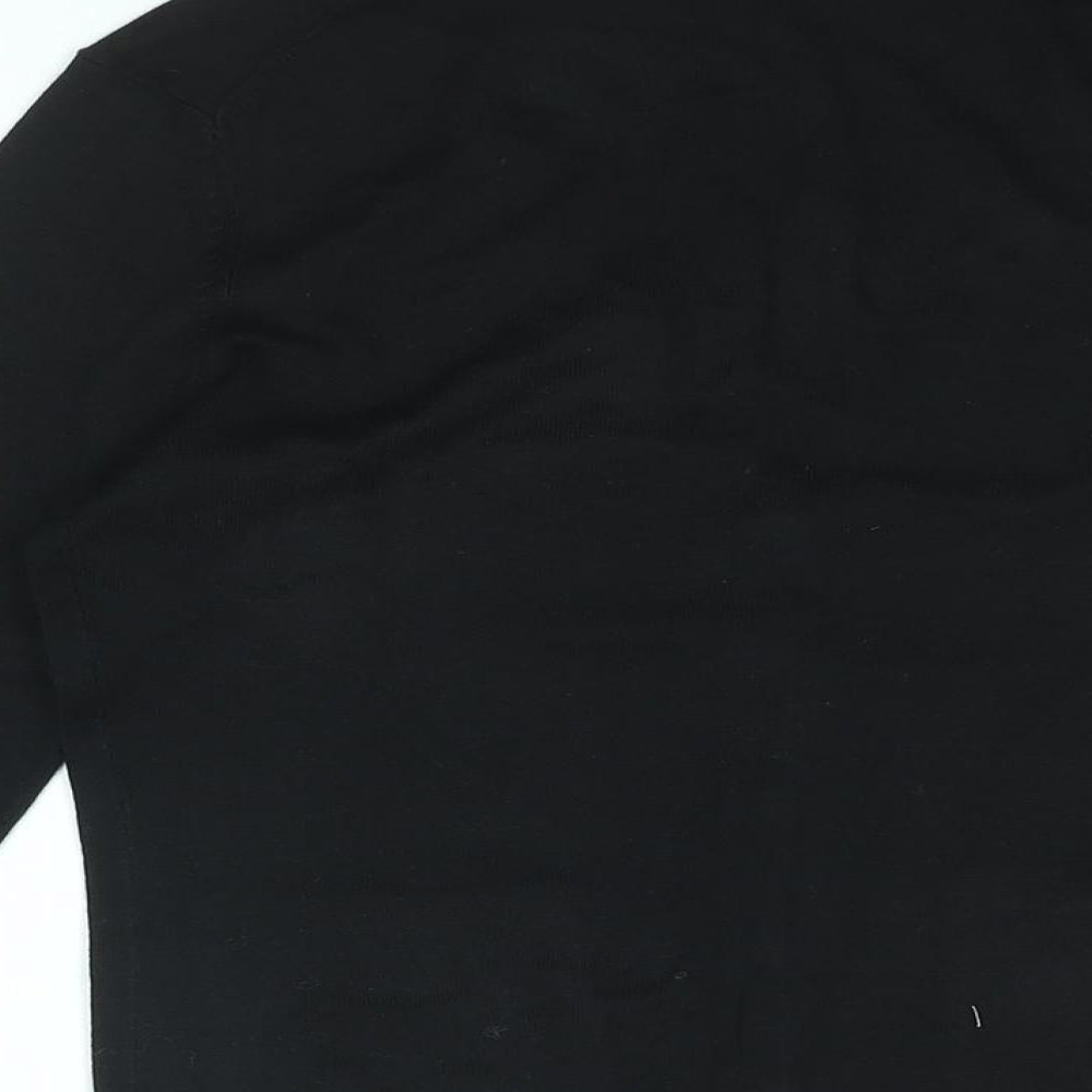Hobbs Womens Black V-Neck Silk Cardigan Jumper Size 8