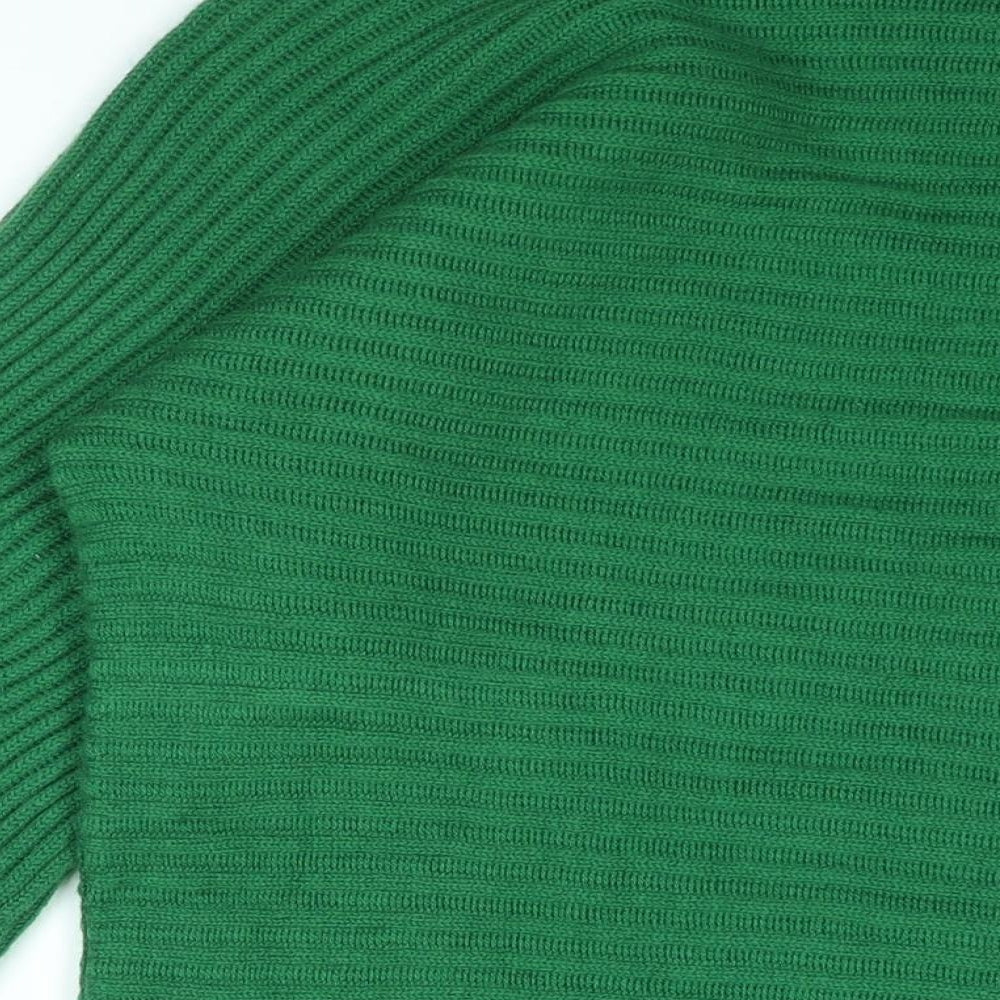 The Cashmere Centre Womens Green V-Neck Cashmere Pullover Jumper Size 2XL
