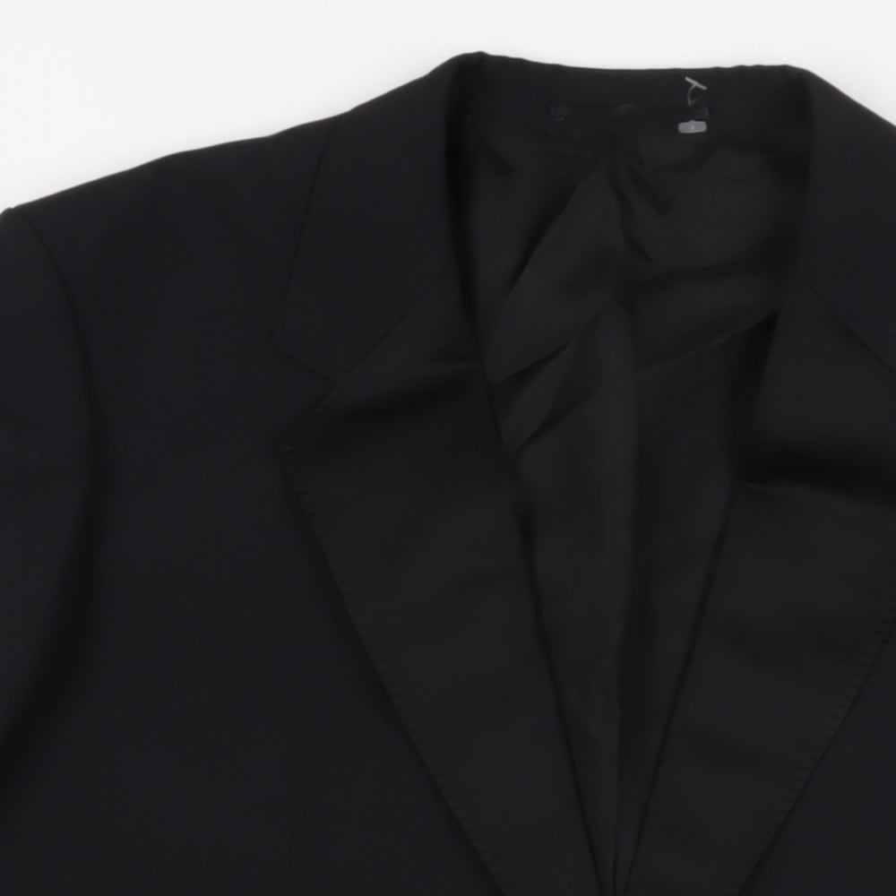 Varteks Mens Black Polyester Tuxedo Suit Jacket Size 42 Regular